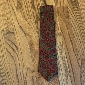Coach Red Paisley Silk Tie
